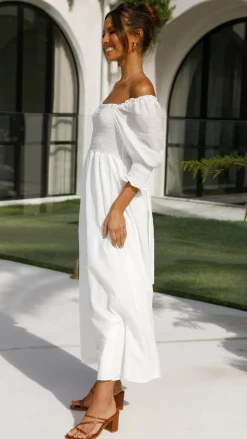 Cierra Midi Dress - White