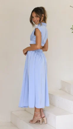 Cindie Midi Dress - Blue
