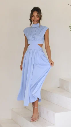 Cindie Midi Dress - Blue