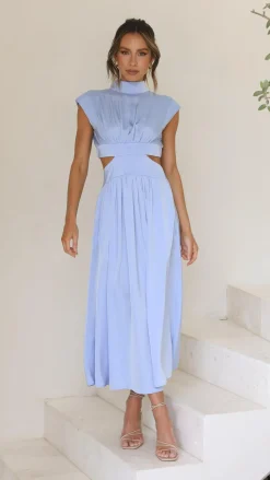 Cindie Midi Dress - Blue