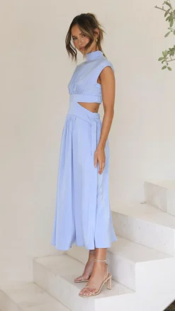 Cindie Midi Dress - Blue