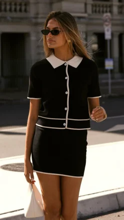 Circa Mini Skirt - Black/White