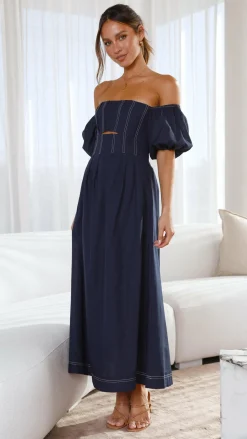 Claira Midi Dress - Navy