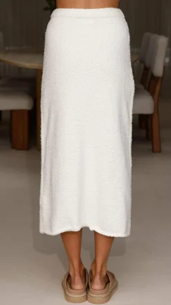 Cohen Knit Midi Skirt - Off White