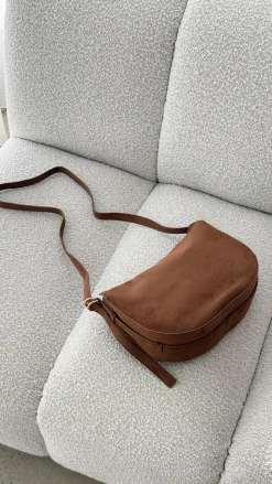 Collins Crossbody Bag - Cocoa Suede
