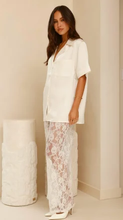 Courtney Button Up Shirt - Cream