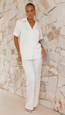 Courtney Button Up Shirt - Cream