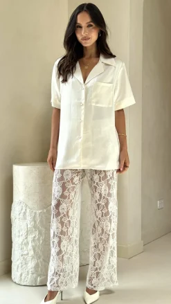 Courtney Button Up Shirt - Cream