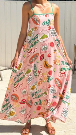 Cruise Maxi Dress - Rio Pink