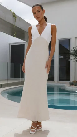 Dae Maxi Dress - White/Natural
