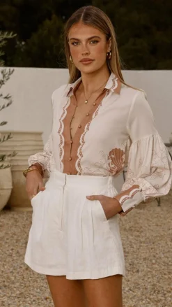 Dakota Long Sleeve Blouse - Siena