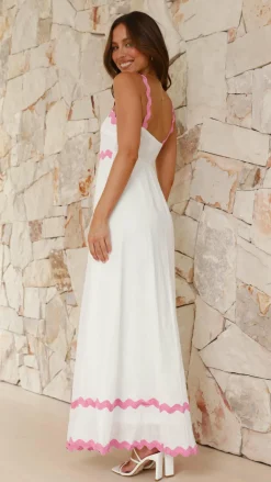 Daleyza Maxi Dress - White / Pink
