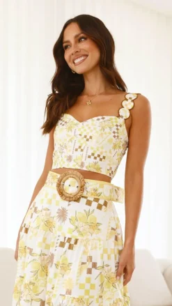 Danessa Crop Top - Yellow Portofino