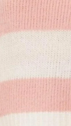 Dante Knitted Sweater - White / Pink Stripe