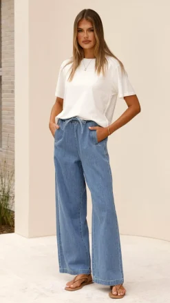 Darby Pant - Mid Blue Denim