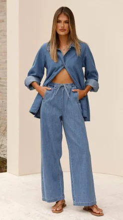 Darby Pant - Mid Blue Denim