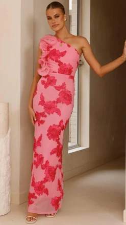 Darlee Maxi Dress - Pink Floral