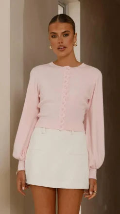 Davina Long Sleeve Top - Pink