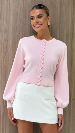 Davina Long Sleeve Top - Pink