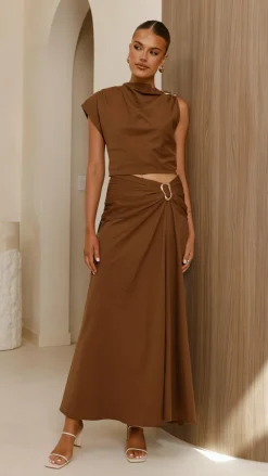 Delphine Top - Chocolate