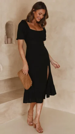 Dixie Midi Dress - Black