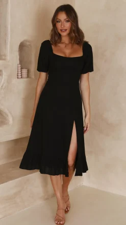 Dixie Midi Dress - Black