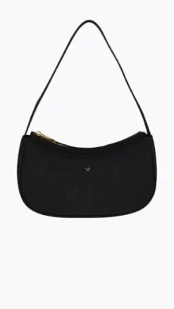 Dixiee Shoulder Bag - Black Suede