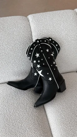Dollie Boots - Black-White