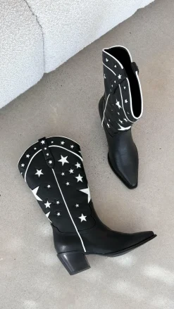Dollie Boots - Black-White
