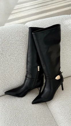 Druella Heeled Boot - Black