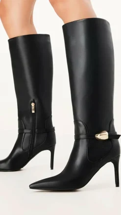 Druella Heeled Boot - Black