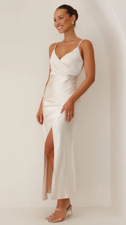 Elsa Midi Dress - Champagne