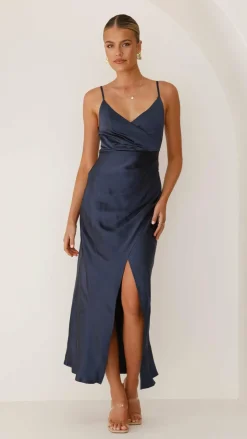 Elsa Midi Dress - Navy