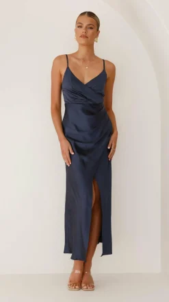 Elsa Midi Dress - Navy