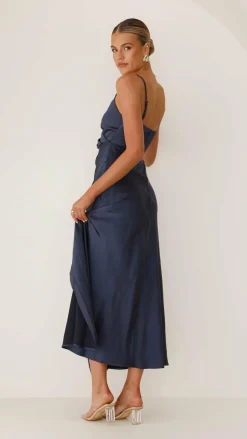 Elsa Midi Dress - Navy