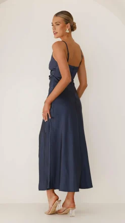 Elsa Midi Dress - Navy