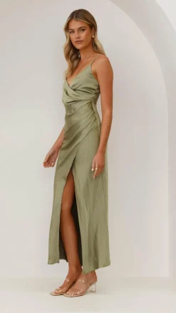 Elsa Midi Dress - Olive