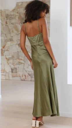 Elsa Midi Dress - Olive