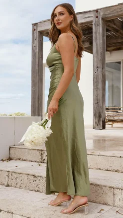 Elsa Midi Dress - Olive