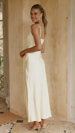 Elsa Midi Dress - Yellow