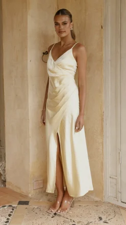 Elsa Midi Dress - Yellow