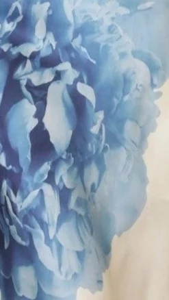 Emily One Shoulder Maxi Dress - Ivory / Blue