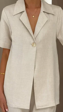 Emmaline Button Shirt - Natural