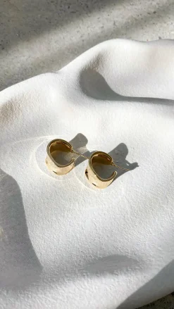 Erin Hoop Earrings - Gold
