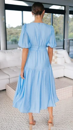 Erin Midi Dress - Blue