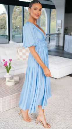 Erin Midi Dress - Blue