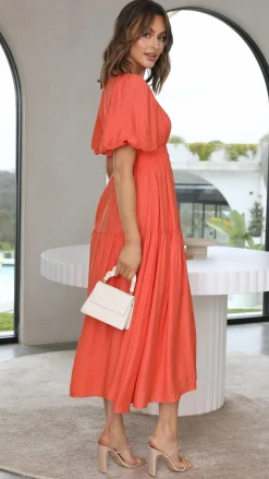 Erin Midi Dress - Melon