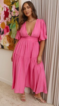 Erin Midi Dress - Pink