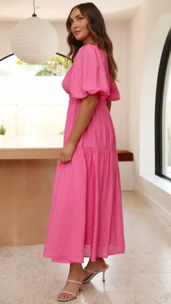 Erin Midi Dress - Pink