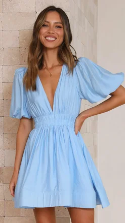 Erin Mini Dress - Blue